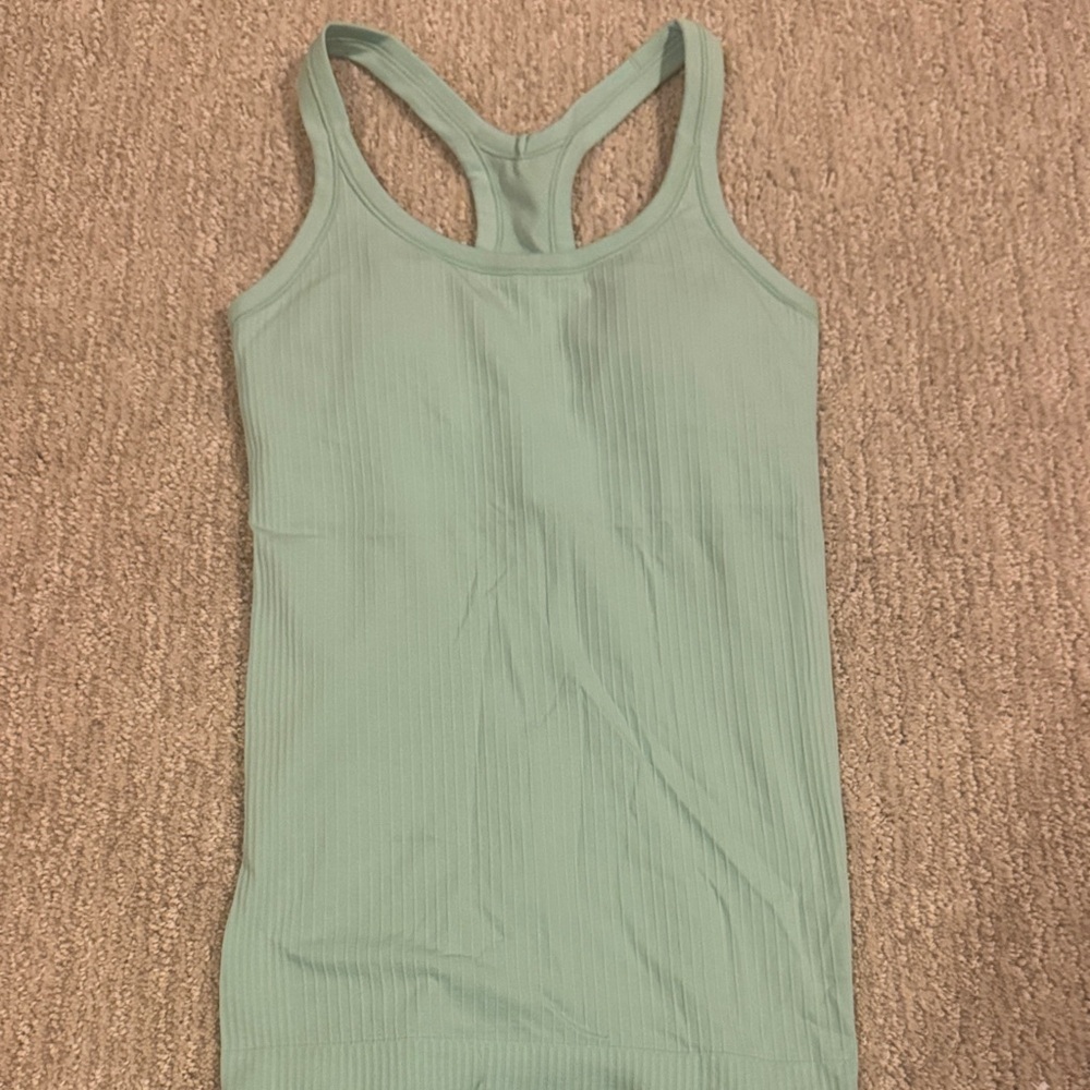 Lululemon Athletica Mint Ribbed Tank Top